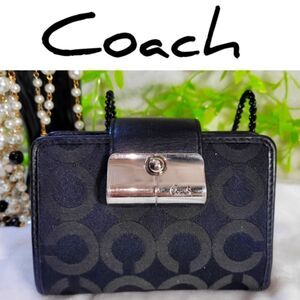Coach Monogram Canvas/Leather Wallet Compact